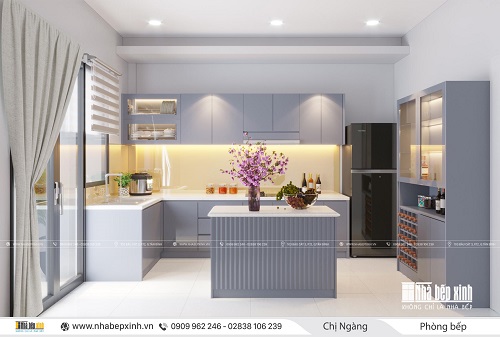 Tủ bếp hiện đại - NBX335